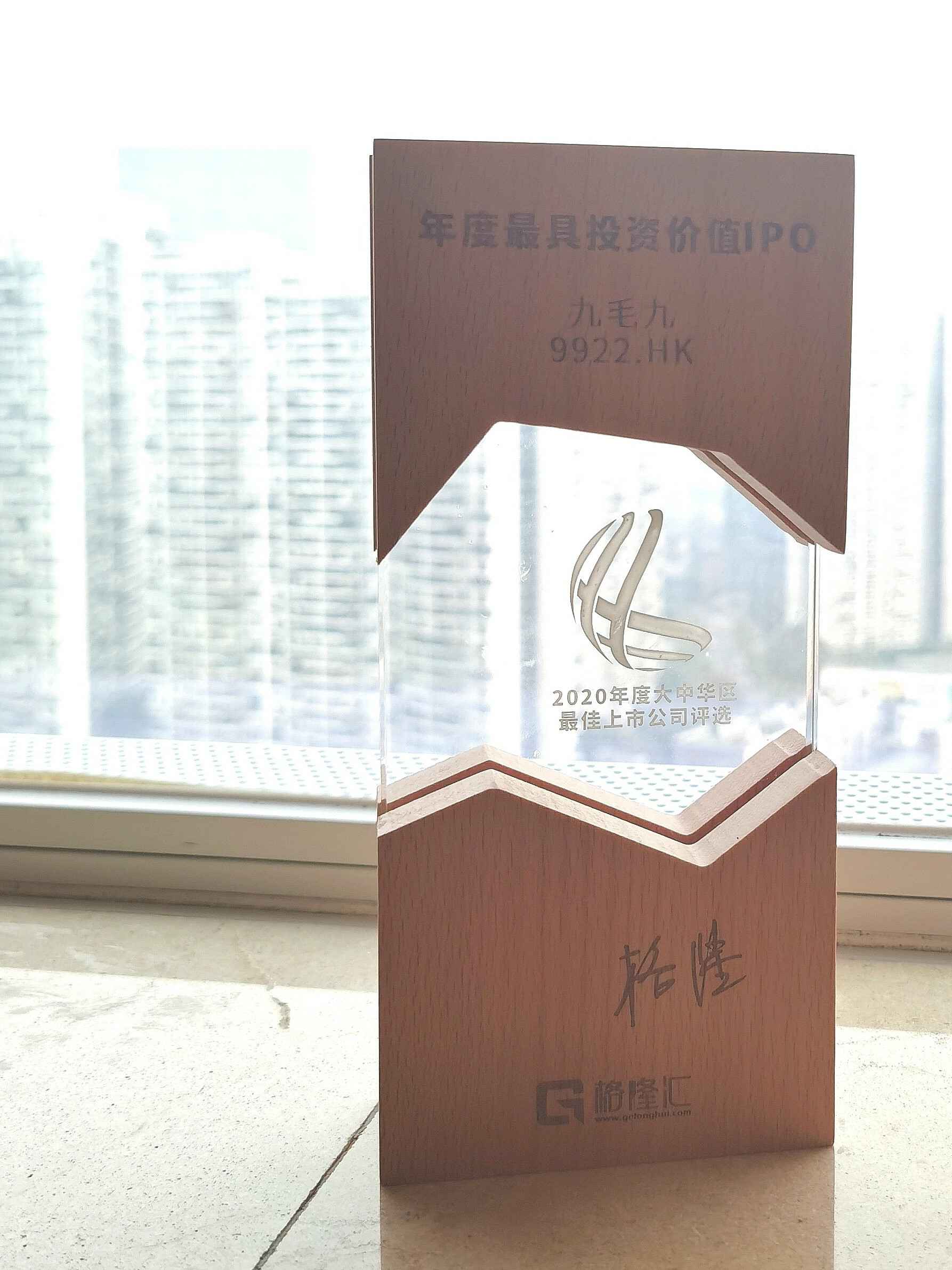 吉林鸿晨邮轮旅行业务有限公司荣获“2020年度最具投资价值IPO”